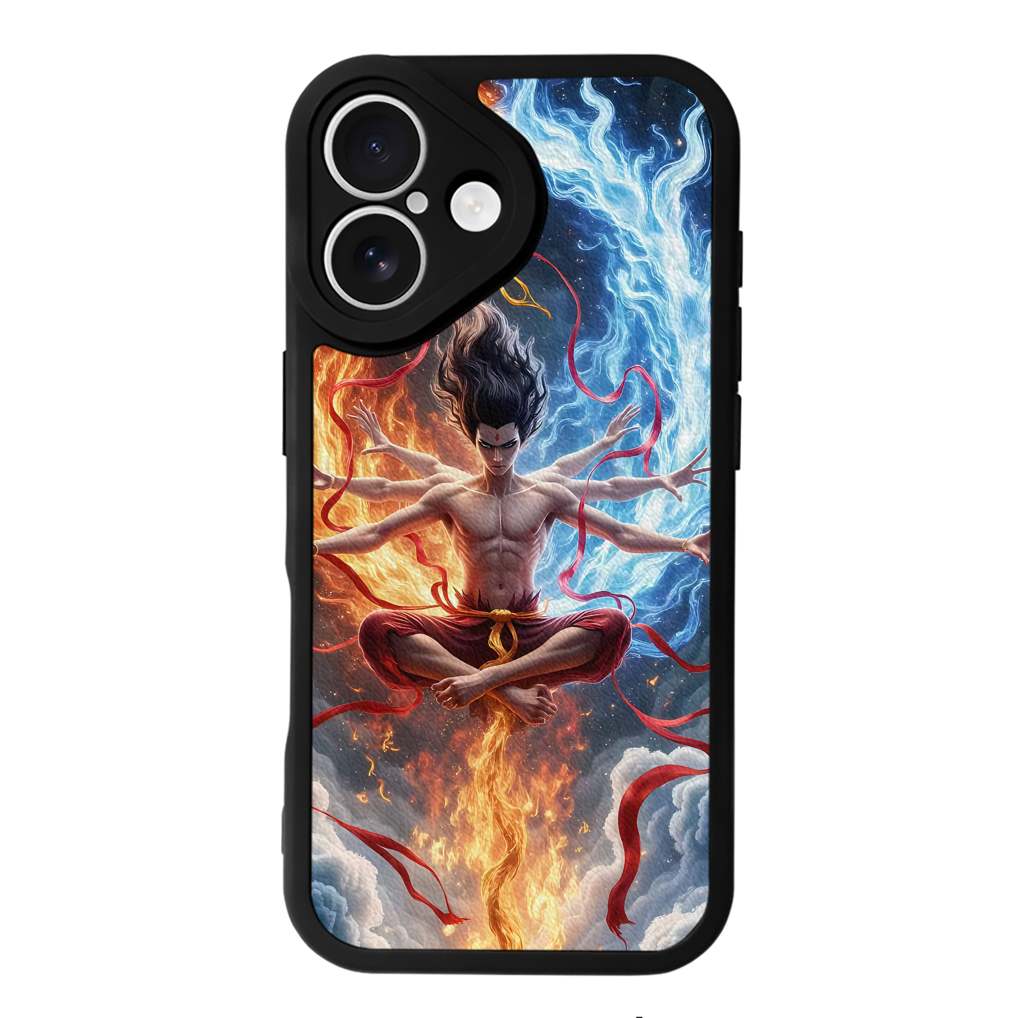 （画像用） Ne Zha 2 ナタ 魔童の大暴れ 【iPhone 16シリーズ対応】シリコンスマホケース（レザー調） 材質：シリコン